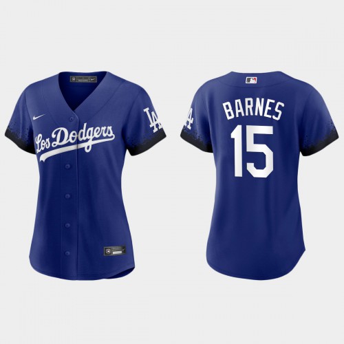 Los Angeles Los Angeles Dodgers #15 Austin Barnes Women's 2021 City Connect Jersey Royal Womens