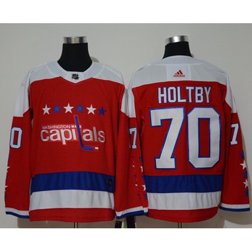 Adidas Washington Capitals #70 Braden Holtby Red Alternate Authentic Stitched Jersey Men's