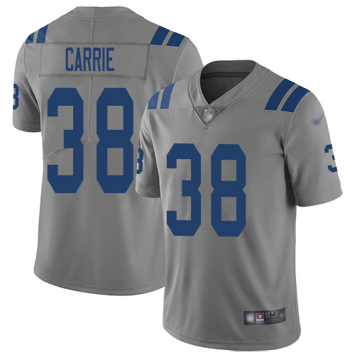 Indianapolis Colts #38 T.J. Carrie Gray Men's Stitched Limited Inverted Legend Jersey Men's