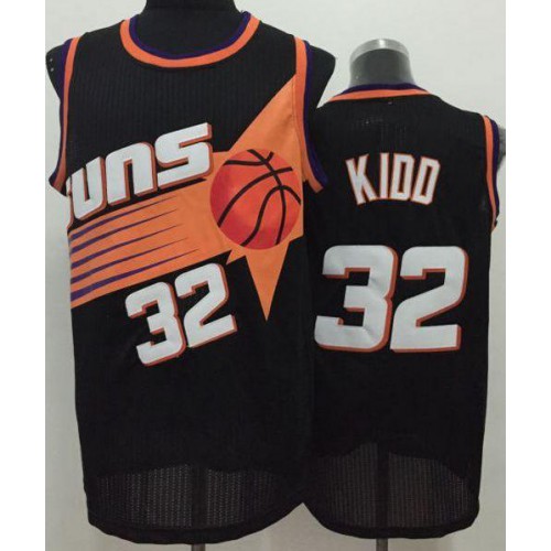 Phoenix Suns #32 Jason Kidd Black Throwback Stitched Jersey Mens