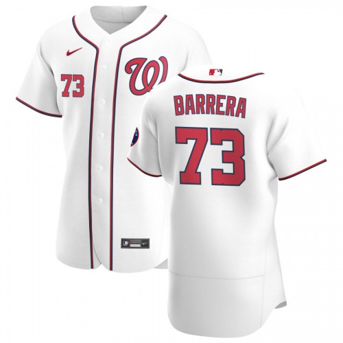 Washington Washington Nationals #73 Tres Barrera Men's White Home 2020 Authentic Player Jersey Men's