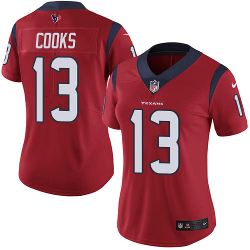 Texans #13 Brandin Cooks Red Alternate Women's Stitched Vapor Untouchable Limited Jersey