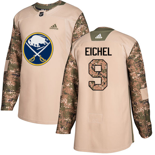 Adidas Buffalo Sabres #9 Jack Eichel Camo Authentic 2017 Veterans Day Stitched Jersey Men's