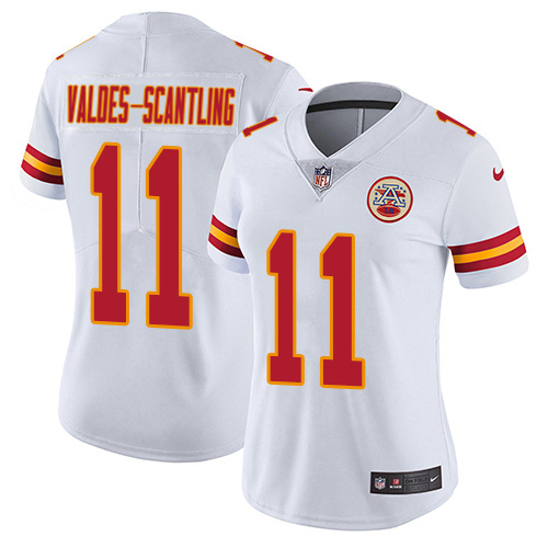 Chiefs #11 Marquez Valdes-Scantling White Women's Stitched Vapor Untouchable Limited Jersey