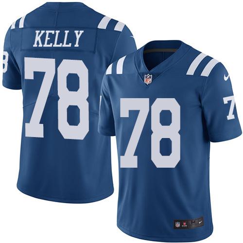 Indianapolis Colts #78 Ryan Kelly Royal Blue Youth Stitched Limited Rush Jersey Youth