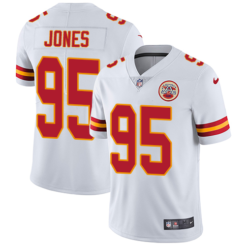 Chiefs #95 Chris Jones White Youth Stitched Vapor Untouchable Limited Jersey