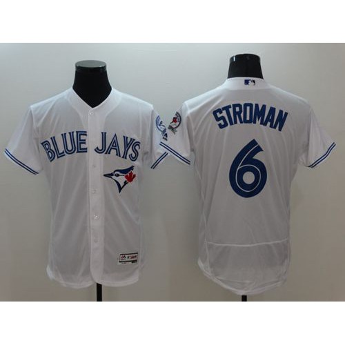 Toronto Blue Jays #6 Marcus Stroman White Flexbase Authentic Collection Stitched Jersey Men's