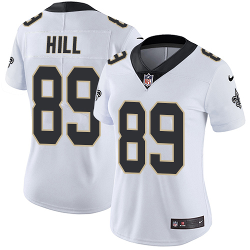 New Orleans Saints #89 Josh Hill White Women's Stitched Vapor Untouchable Limited Jersey Womens