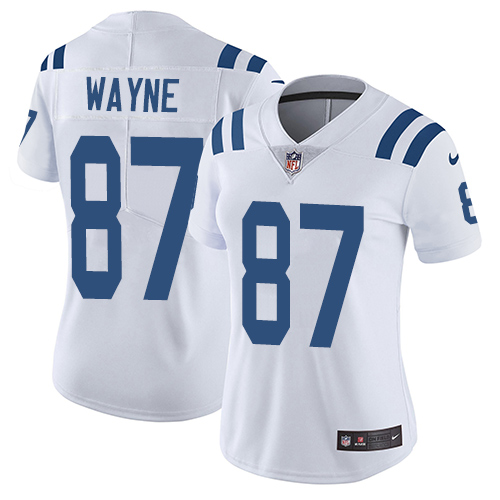 Indianapolis Colts #87 Reggie Wayne White Women's Stitched Vapor Untouchable Limited Jersey Womens