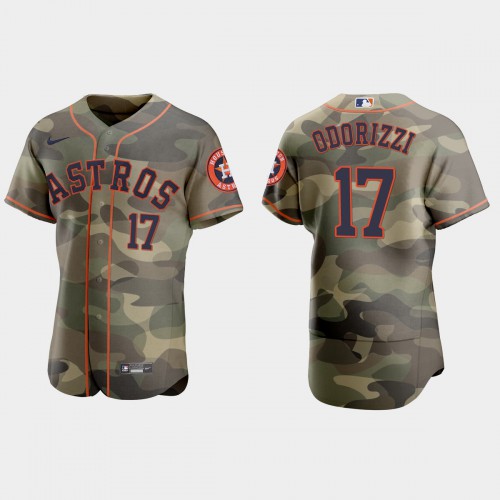 Houston Houston Astros #17 Jake Odorizzi Men's 2021 Armed Forces Day Authentic Jersey -Camo Men's