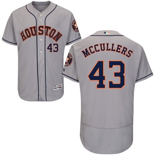 Houston Astros #43 Lance McCullers Grey Flexbase Authentic Collection Stitched Jersey Men's