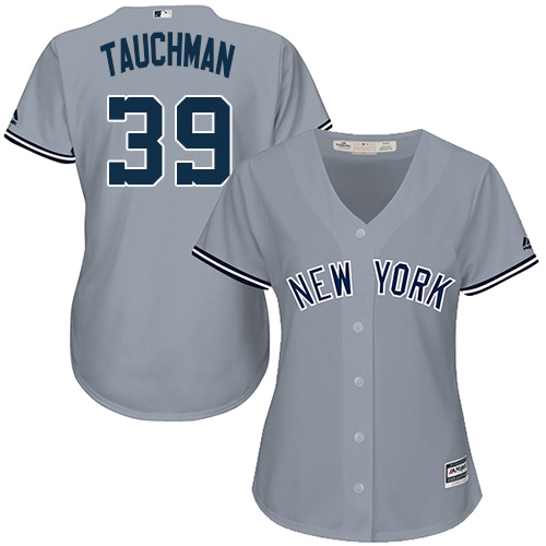 New York Yankees #39 Mike Tauchman Grey Road Women's Stitched Jersey Womens