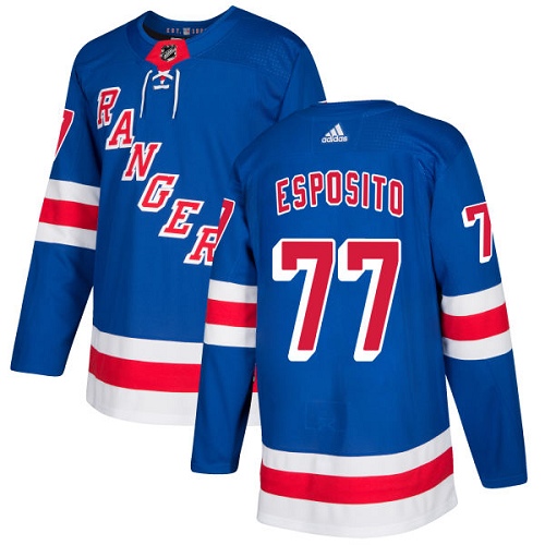 Adidas New York Rangers #77 Phil Esposito Royal Blue Home Authentic Stitched Jersey Men's