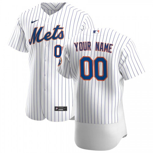 New York Mets Custom Men's White Home 2020 Authentic Player Jersey
