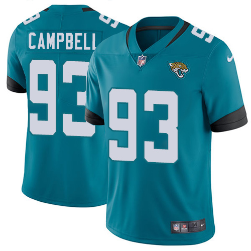 Jacksonville Jaguars #93 Calais Campbell Teal Green Alternate Youth Stitched Vapor Untouchable Limited Jersey Youth