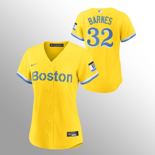Boston Boston Red Sox #32 Matt Barnes Women's 2021 City Connect Gold Fans Version Jersey Womens