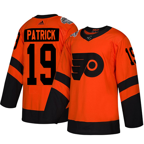 Adidas Philadelphia Flyers #19 Nolan Patrick Orange Authentic 2019 Stadium Series Stitched Youth Jersey Youth