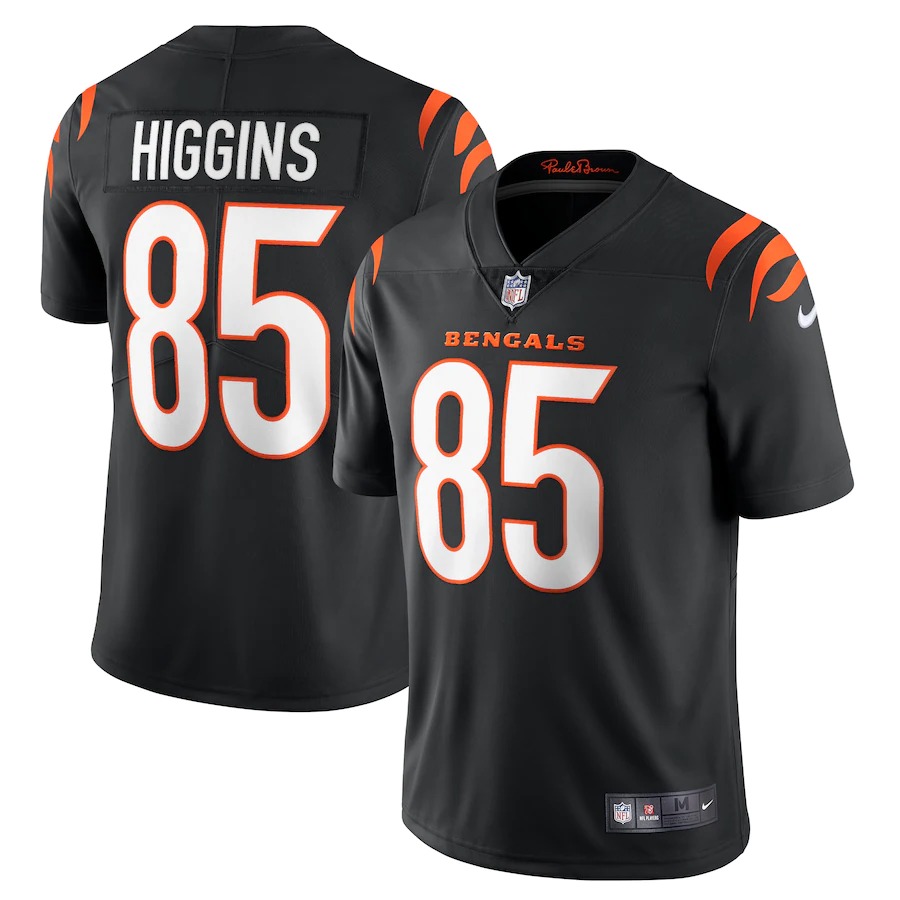 Cincinnati Bengals #85 Tee Higgins Black Youth Vapor Limited Jersey