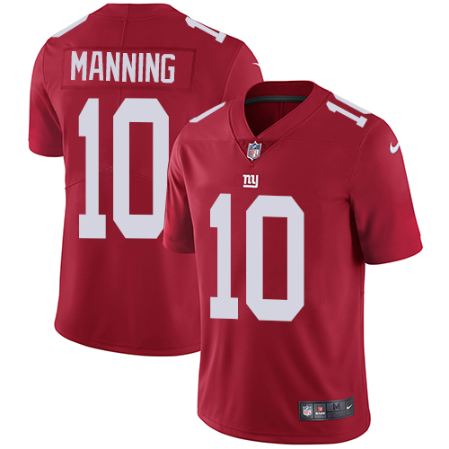 New York Giants #10 Eli Manning Red Alternate Youth Stitched Vapor Untouchable Limited Jersey Youth