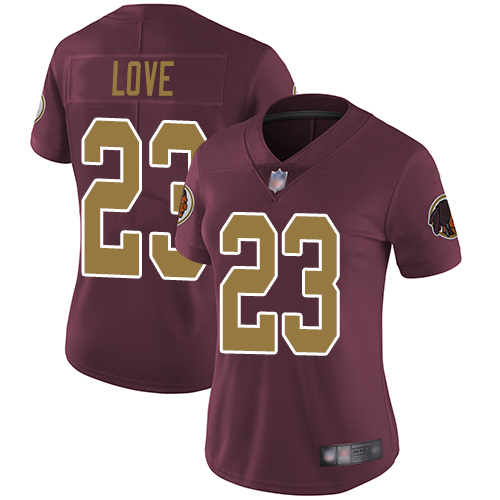 Washington Commanders #23 Bryce Love Burgundy Red Alternate Women's Stitched Vapor Untouchable Limited Jersey Womens