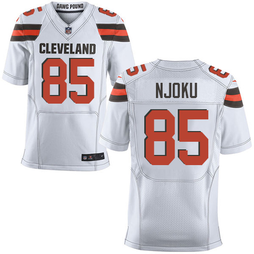 Browns #85 David Njoku White Men's Stitched New Elite Jersey
