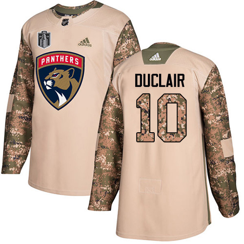 Adidas Panthers #10 Anthony Duclair Camo 2023 Stanley Cup Final Patch Authentic Stitched Jersey