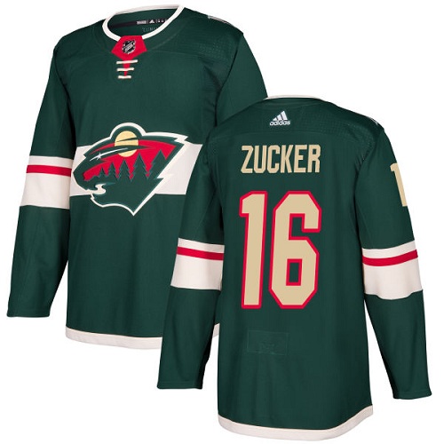 Adidas Minnesota Wild #16 Jason Zucker Green Home Authentic Stitched Youth Jersey Youth