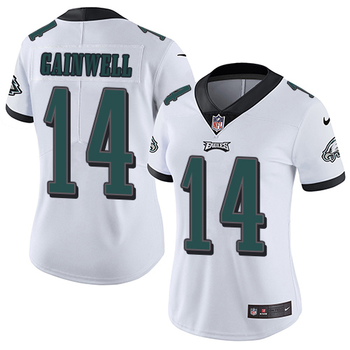 Eagles #14 Kenneth Gainwell White Women's Stitched Vapor Untouchable Limited Jersey