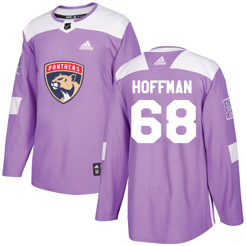 Adidas Florida Panthers #68 Mike Hoffman Purple Authentic Fights Cancer Stitched Youth Jersey Youth