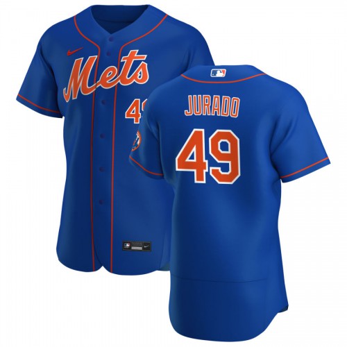 New York New York Mets #49 Ariel Jurado Men's Royal Alternate 2020 Authentic Player Jersey Men's