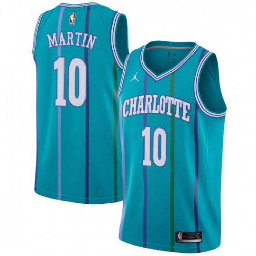 Charlotte Hornets #10 Caleb Martin Aqua Jordan Swingman Hardwood Classics Jersey Mens