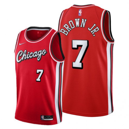 Chicago Chicago Bulls #7 Troy Brown Jr. Womens 2021-22 City Edition Red Jersey Womens