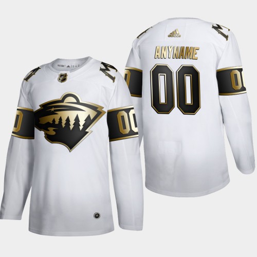 Minnesota Wild Custom Men's Adidas White Golden Edition Limited Stitched Jersey