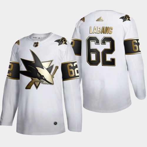 San Jose San Jose Sharks #62 Kevin Labanc Men's Adidas White Golden Edition Limited Stitched Jersey Men's