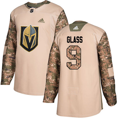 Adidas Golden Vegas Golden Knights #9 Cody Glass Camo Authentic 2017 Veterans Day Stitched Youth Jersey Youth