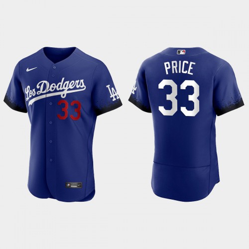 Los Angeles Los Angeles Dodgers #33 David Price Men's 2021 City Connect Authentic Jersey Royal Men's