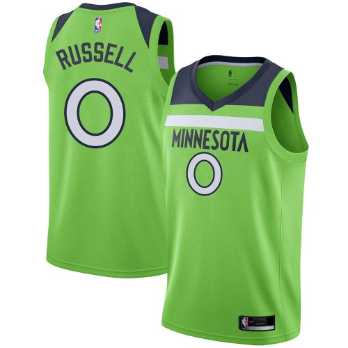 Minnesota Timberwolves #0 DAngelo Russell Green Youth Swingman Statement Edition Jersey Youth