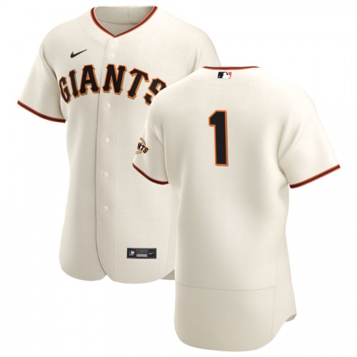 San Francisco San Francisco Giants #1 Mauricio Dubon Men's Cream Home 2020 Authentic Player Jersey Men's