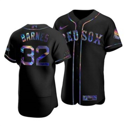 Boston Boston Red Sox #32 Matt Barnes Men's Iridescent Holographic Collection Jersey - Black Men's