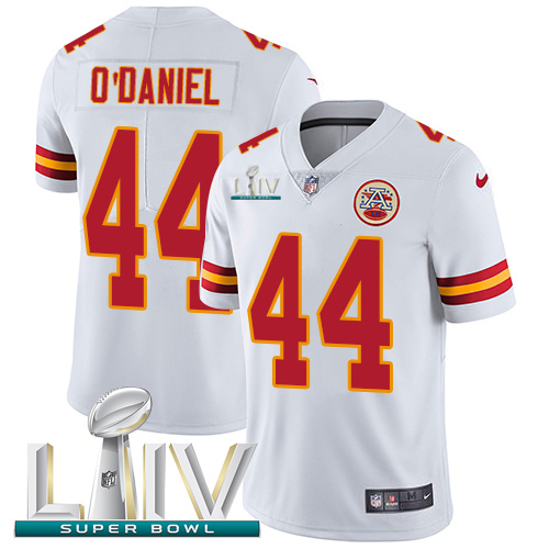 Kansas City Chiefs #44 Dorian O'Daniel White Super Bowl LIV 2020 Men's Stitched Vapor Untouchable Limited Jersey Men's