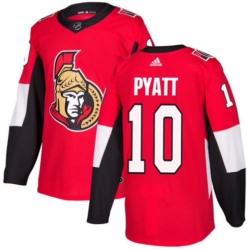 Adidas Ottawa Senators #10 Tom Pyatt Red Home Authentic Stitched Jersey Men's