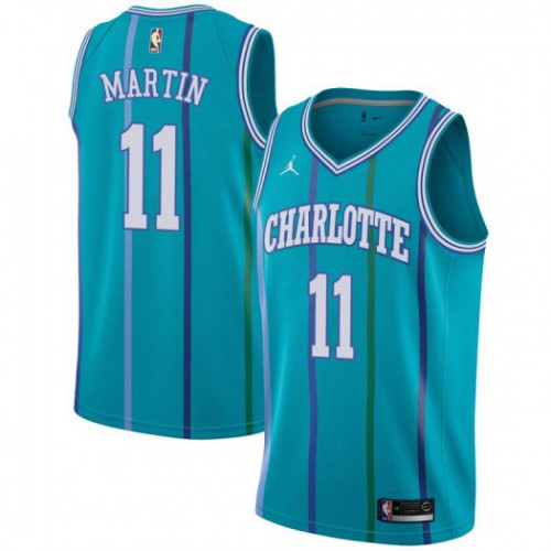 Charlotte Hornets #11 Cody Martin Aqua Jordan Swingman Hardwood Classics Jersey Mens