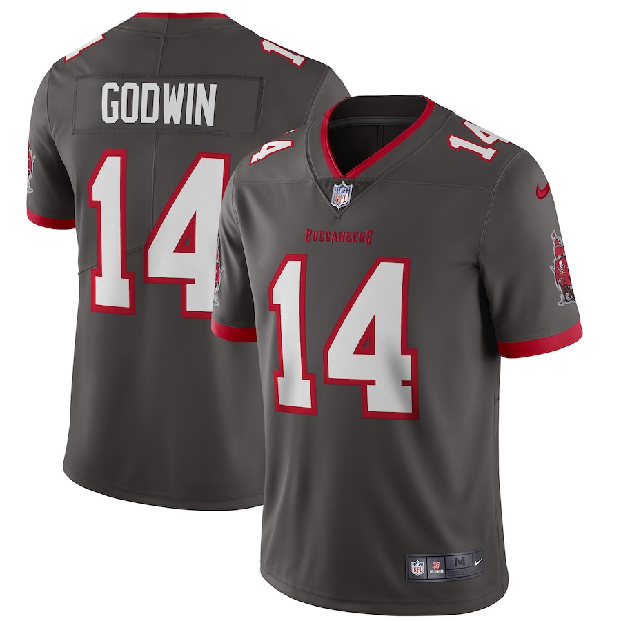 Tampa Bay Buccaneers #14 Chris Godwin Youth Pewter Alternate Vapor Limited Jersey