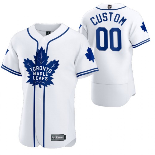 Toronto Maple Leafs Custom Men's 2020 x Crossover Edition Baseball Jersey White