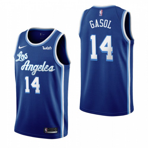 Los Angeles Los Angeles Lakers #14 Marc Gasol Blue 2019-20 Classic Edition Stitched Youth Jersey Youth