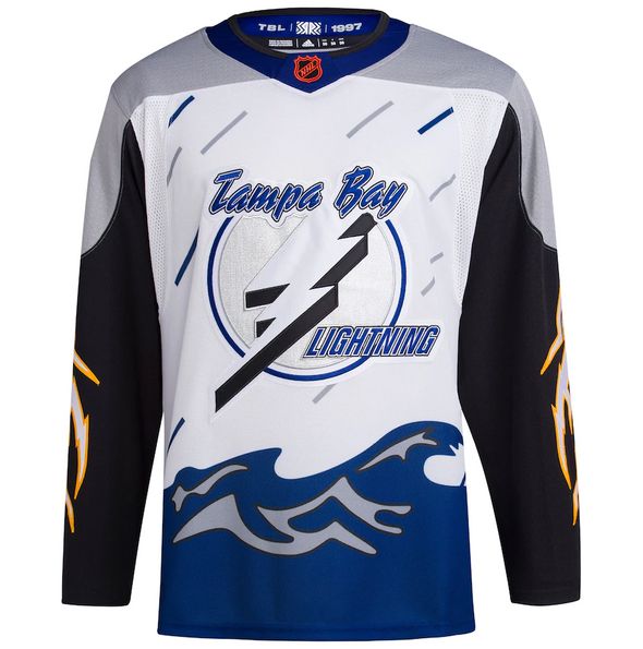 Tampa Bay Lightning Blank Men's Adidas Reverse Retro 2.0 Authentic Player Jersey - White