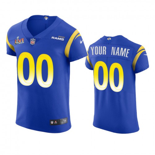 Los Angeles Rams Custom Super Bowl LVI Patch Vapor Elite Player Jersey - Royal