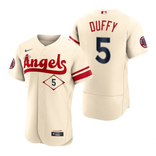 Los Angeles Los Angeles Angels #5 Matt Duffy Cream Men's Authentic 2022 City Connect Jersey Men's