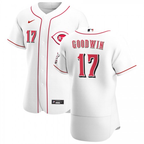 Cincinnati Cincinnati Reds #17 Brian Goodwin Men's White Home 2020 Authentic Player Jersey Men's