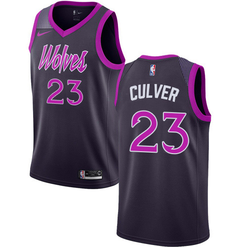 Minnesota Timberwolves #23 Jarrett Culver Purple Swingman City Edition 2018/19 Jersey Mens